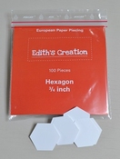 Hexagon papers 3/4 inches per stuk